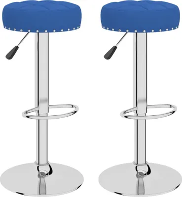 Immagine prodotto di Sgabelli da Bar 2 pz Blu in Tessuto
