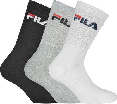 Produktbild von FILA Uni 3 Paar Sport Socken Tennissocken 35/38 bis 43/46 Schwarz/Weiß/Grau