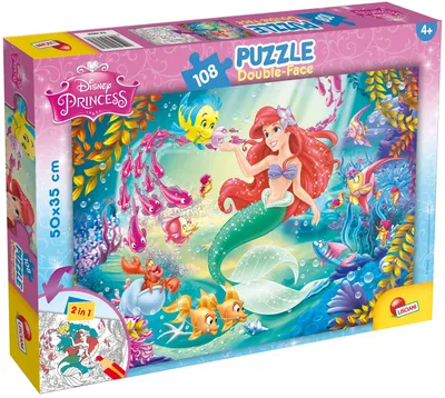 Produktbild von Lisciani - Disney Ariel Puzzle – 108 Teile Großformat zum Ausmalen 7+ Jahre