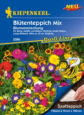 Produktbild von Blumenmischung Blütenteppich Mix (Saatteppich) | Saatbänder & Saatplatten von Kiepenkerl