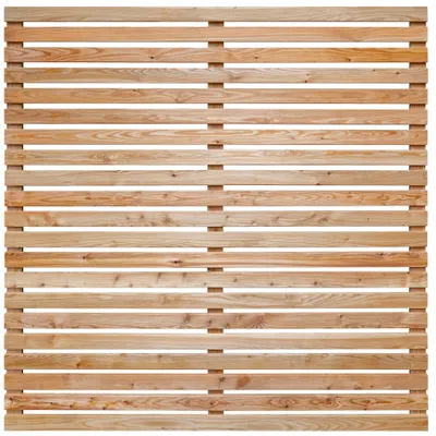 Produktbild von Ligna Gard Rhombus Holz Zaun Binz ca. 180x180cm Lärche natur mit 3 Riegeln Ohne Pfosten