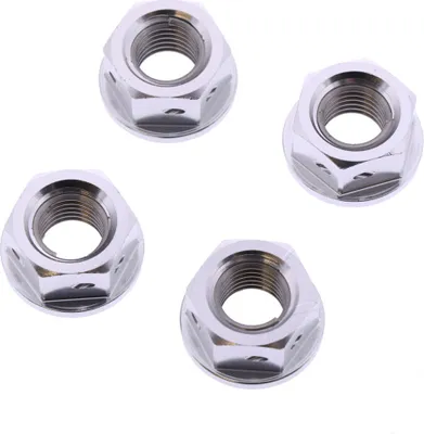 Produktbild von Satz von 4 Kronenmuttern JMP M10x1,25 mm Aluminium Racing Silber
