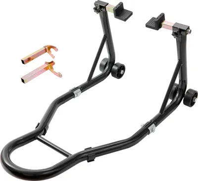 Produktbild von VEVOR Motorrad Ständer Set Montageständer 0,39 t Belastbar, U-Type + L-Type, 225–350 mm / 230–330 mm Hinten Montageständer Motorrad Heber Montagelift Montageheber, mit vier Laufrollen Montageständer