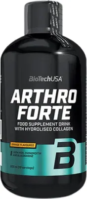 Zdjęcie produktu dla BioTech USA Arthro Forte Liquid 500 ml pomaraczowy / Kompleksowe odywianie staww / Szybko wchaniajce si pynne odywianie staww z wysok zawartoci MSM, glukozaminy i chondroityny