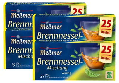 Image de Meßmer mélange d'orties finement épicé 25 sachets de thé 50g pack de 4