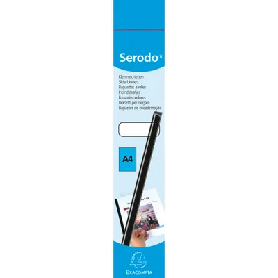 Produktbild von Exacompta 25 Stück Klemmschienen A4 90 Blatt Serodo 9mm Kristall 997080E