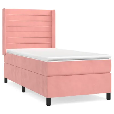 Produktbild von vidaXL Boxspringbett mit Matratze Rosa 100x200 cm Samt