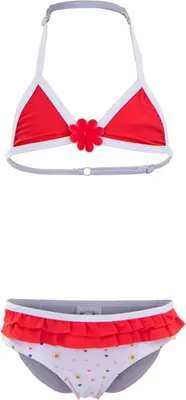 Produktbild von Peppa Wutz Badeanzug für Mädchen Buntes Outfit für den Pool oder Strand Rote Rüschen 4 Jahre