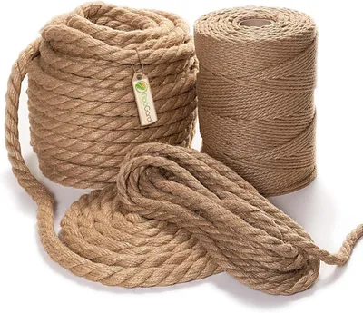 Produktbild von Jute Kordel in verschiedenen Stärken und Durchmessern · Hanfseil für Garten, DIY und Dekoration · Juteschnur Ø 8 mm x 1 m
