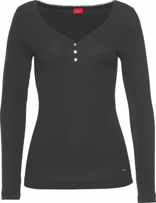 Produktbild von s.Oliver Pyjamaoberteil schwarz Größe 40/42