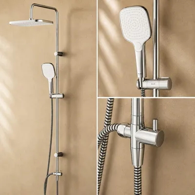 Produktbild von AM.PM Duschsystem Regendusche Set Duschsäule Chrom F078W000