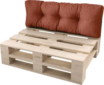Produktbild von sunnypillow Palettenkissen für Gartenmöbel - Rückenkissen 120 x 50 cm - Rückenpolster für Bett und Sofa - Palettenpolster für Palettenmöbel - Gesteppte Gartenkissen - Rückenlehne, Kissen Orange