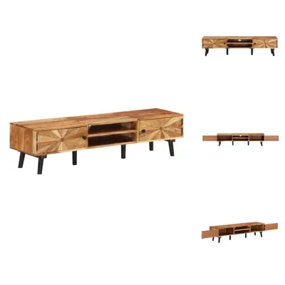 Image de vidaXL Meuble TV 145x35x35 cm Acacia massif - Meubles TV