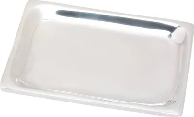 Produktbild von Kerzenteller Rechteckig 10x7cm Aluminium Silber Poliert Untersetzer Untertasse