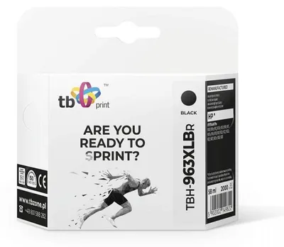 Image de Encre TB compat. s HP OfficeJet Pro 9020 963XL, BK reman.