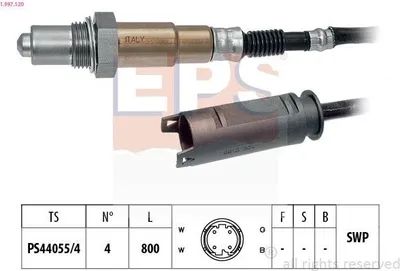 Produktbild von EPS Lambdasonde für BMW 3 Limousine (E46) nach-Kat Beheizt Planarsonde 800mm 1.997.120