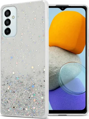 Zdjęcie produktu dla Etui Cadorabo do Samsung Galaxy M23 5G przezroczyste z brokatem Etui ochronne wykonane z elastycznego silikonu TPU z błyszczącym brokatem Etui Etui na telefon komórkowy