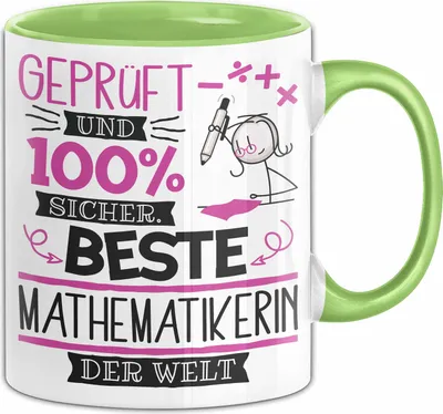 Produktbild von Mathematikerin Geschenk Becher Tasse Gott Schuf Alle Menschen Gleich Nur Die Besten Durfeten Mathematikerin Werden Geschenkidee Lustig (Grün)