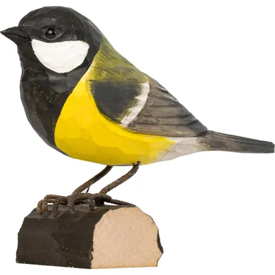 Produktbild von Wildlife Garden DecoBird Kohlmeise handgeschnitzt