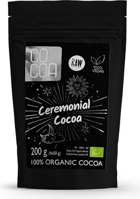 Produktbild von ZEREMONIELLER KAKAO – BITTERE TAFELN AUS 100 % -KAKAO (4 x 50 g) 200 g – COCOA