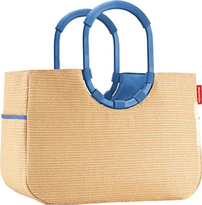 Produktbild von reisenthel loopshopper Tasche L Einkaufstasche Korb raffia blue OR4122