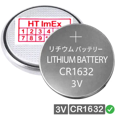 Produktbild von CR1632 Lithium Knopfzelle 3V 140 mAh ø16 x 3,2 mm Batterie DL1632