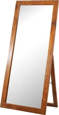 Image de MASSIVMOEBEL24 | Miroir à pied 75x175cm - Bois d'acacia laqué (Miel) - OXFORD #0319