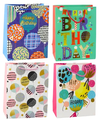 Productafbeelding van Papieren cadeauzakje Verjaardagspatronen 23 X 18 X 10,5 Cm