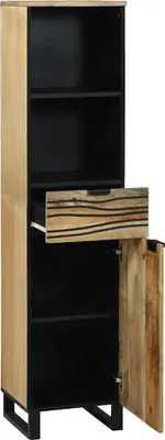 Zdjęcie produktu dla Szafka łazienkowa vidaXL w kolorze naturalnym, 38 x 33 x 160 cm, z płyt drewnopochodnych