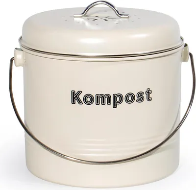 Immagine prodotto di Theo&Cleo bidone per rifiuti organici da cucina 7L, bidone per rifiuti organici a tenuta di odori con filtro a carboni attivi retro
