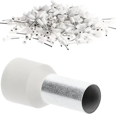 Immagine prodotto di 500 pezzi Kalitec AE07506WS Terminali isolati 0,75 mm² 6 mm di lunghezza bianchi I Prodotto in Germania I Qualità industriale