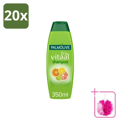 Productafbeelding van 20 x Palmolive Fris Vitaal Shampoo - Citrus - 350 ml - Verpakking met 20 stuks