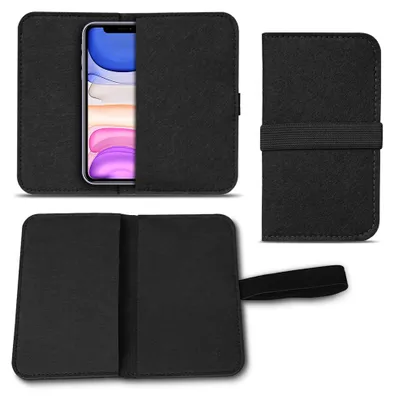 Produktbild von Handy Hülle Apple iPhone 11 Filz Tasche Schutzhülle Handyhülle Cover Filz CaseFarben:Schwarz