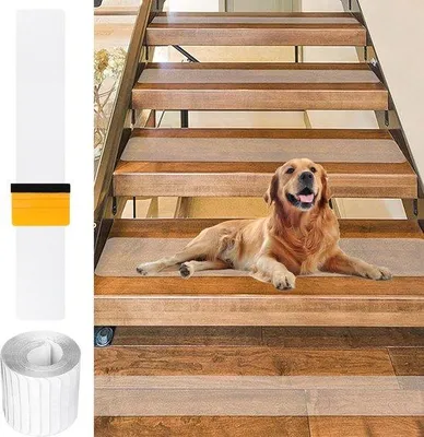 Produktbild von Famanu Antislipmatten für Treppen - Set von 15 Stück - 10 x 61 cm - Transparent - Selbstklebende Streifen
