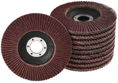 Lamellenscheiben Ø 115 mm - 10 Stück, Körnung 40, für Metall und Holz, professionelle Schleifscheiben für Winkelschleifer