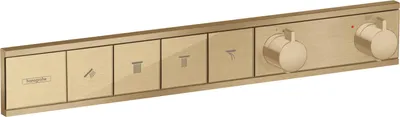 Produktbild von Thermostat Unterputz RainSelect f UP-Thermostat 4 Verbr brushed bronze brushed bronze Fertigset 4 Verbraucher