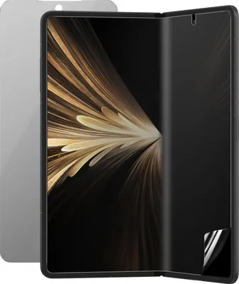 Productafbeelding van Avizar, privacyfolie voor binnen- en buitenzijde van de Honor Magic V5, transparant, zwart
