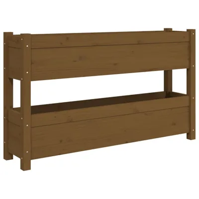 Produktbild von vidaXL Pflanzkübel Honigbraun 112x25x66 cm Massivholz Kiefer
