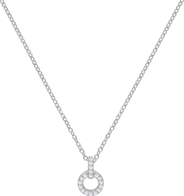 Image de Pendentif et chaîne Femme Plaqué Rhodium Argent fin 925 avec Oxyde de Zirconium - 43cm*7mm; TRS23463
