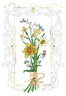 Produktbild von DaVinci-Grußkarte, 12 x 18 cm, mit Umschlag – Narzissen
