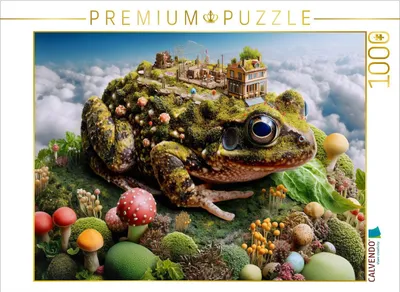 Produktbild von CALVENDO Puzzle Krötenkönigreich im Grünen | 1000 Teile Lege-Größe 64x48cm Foto-Puzzle für glückliche Stunden