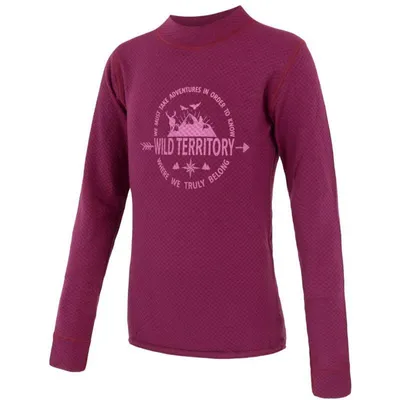 Produktbild von SENSOR MERINO DF TERRITORY Kinder-Langarmshirt, lila, Größe 100