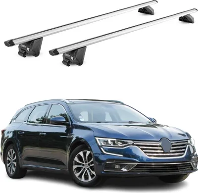 Image de Barres de toit transversales pour Renault Talisman SW 2016-2022 Alu Gris 2x ABE