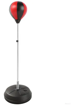 Immagine prodotto di HOMCOM, set completo per allenamento con sacco da boxe, supporto regolabile in altezza, colore nero e rosso