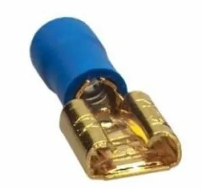 Produktbild von Flachstecker 6,3 mm, blau, 1,5 - 2,5 mm2 - im 10er Pack