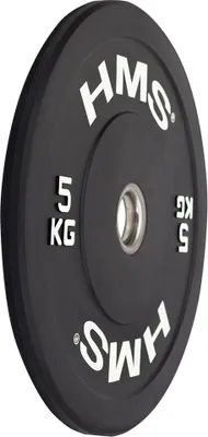 Produktbild von HMS BBR5 Olympische Hantelscheibe aus Gummi, 5 kg, schwarz
