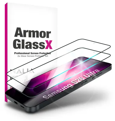 Image de NALIA 2x verre de protection pour Samsung Galaxy S26 Ultra – Protection plein écran 9H compatible avec les coques – Verre d'écran transparent et dureté 9H – Marque berlinoise