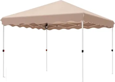 Image de Gazebo Fioren Pop-up – 3 x 3 m – Imperméable et protection UV 50+ – Sacs de lestage et sac de transport inclus – Beige – Pour le jardin, la terrasse et les événements en plein air