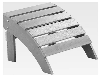 Produktbild von Fußhocker aus Kunstholz in Hellgrau für Adirondack Gartenstuhl