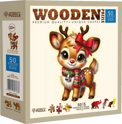 Productafbeelding van WOODEN CITY Houten Puzzel Winter, 50 stukjes